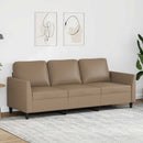 3-personers sofa 180 cm kunstlæder cappuccino