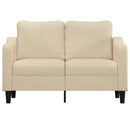 2-personers sofa 120 cm stof cremefarvet