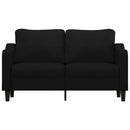 2-personers sofa 140 cm stof sort