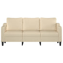 3-personers sofa 180 cm stof cremefarvet