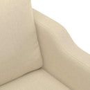 3-personers sofa 180 cm stof cremefarvet