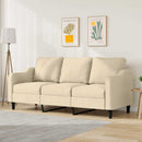 3-personers sofa 180 cm stof cremefarvet