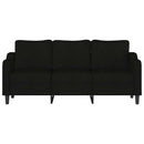 3-personers sofa 180 cm stof sort