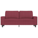 2-personers sofa 140 cm stof vinrød