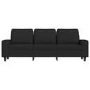 3-personers sofa 180 cm stof sort