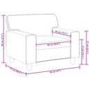 lænestol 60 cm kunstlæder sort
