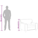 lænestol 60 cm kunstlæder sort