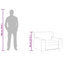 lænestol 60 cm kunstlæder grå