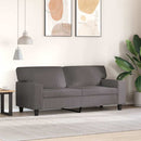 2-personers sofa 140 cm kunstlæder grå