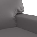 2-personers sofa 140 cm kunstlæder grå