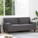 2-personers sofa 140 cm kunstlæder grå
