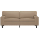 2-personers sofa 140 cm kunstlæder cappuccino