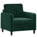 lænestol 60 cm velour lysegrøn