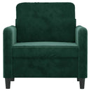 lænestol 60 cm velour lysegrøn