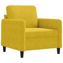 lænestol 60 cm velour gul