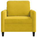 lænestol 60 cm velour gul