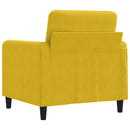 lænestol 60 cm velour gul