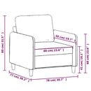 lænestol 60 cm velour gul