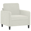 lænestol 60 cm velour cremefarvet