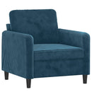 lænestol 60 cm velour Blå
