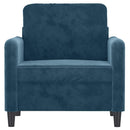 lænestol 60 cm velour Blå