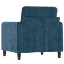 lænestol 60 cm velour Blå