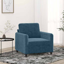 lænestol 60 cm velour Blå