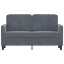 2-personers sofa 120 cm velour mørkegrå
