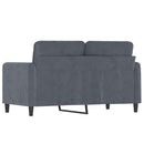 2-personers sofa 120 cm velour mørkegrå