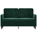 2-personers sofa 120 cm fløjl mørkegrøn
