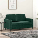 2-personers sofa 120 cm fløjl mørkegrøn