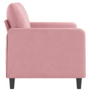 2-personers sofa 120 cm fløjl lyserød