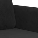 2-personers sofa 120 cm fløjl sort