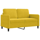 2-personers sofa 120 cm fløjl gul