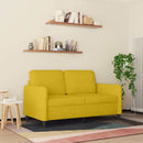 2-personers sofa 120 cm fløjl gul