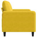 2-personers sofa 120 cm fløjl gul