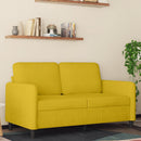 2-personers sofa 120 cm fløjl gul