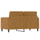 2-personers sofa 120 cm fløjl brun