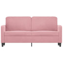 2-personers sofa 140 cm fløjl lyserød