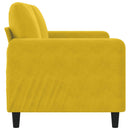 2-personers sofa 140 cm fløjl gul