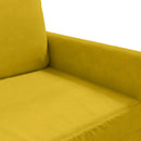 2-personers sofa 140 cm fløjl gul