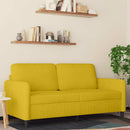 2-personers sofa 140 cm fløjl gul