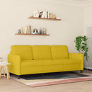 3-personers sofa 180 cm velour gul