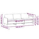 3-personers sofa 180 cm velour gul