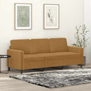 3-personers sofa 180 cm fløjl brun