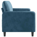 3-personers sofa 180 cm velour blå