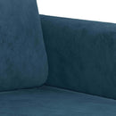 3-personers sofa 180 cm velour blå