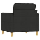 lænestol 60 cm stof sort