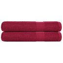 saunahåndklæder FROGN 2 stk. bordeaux 80x200 cm 360 gsm