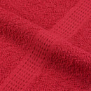 vaskehåndklæder FROGN 10 stk. rød 30x30 cm 360 gsm